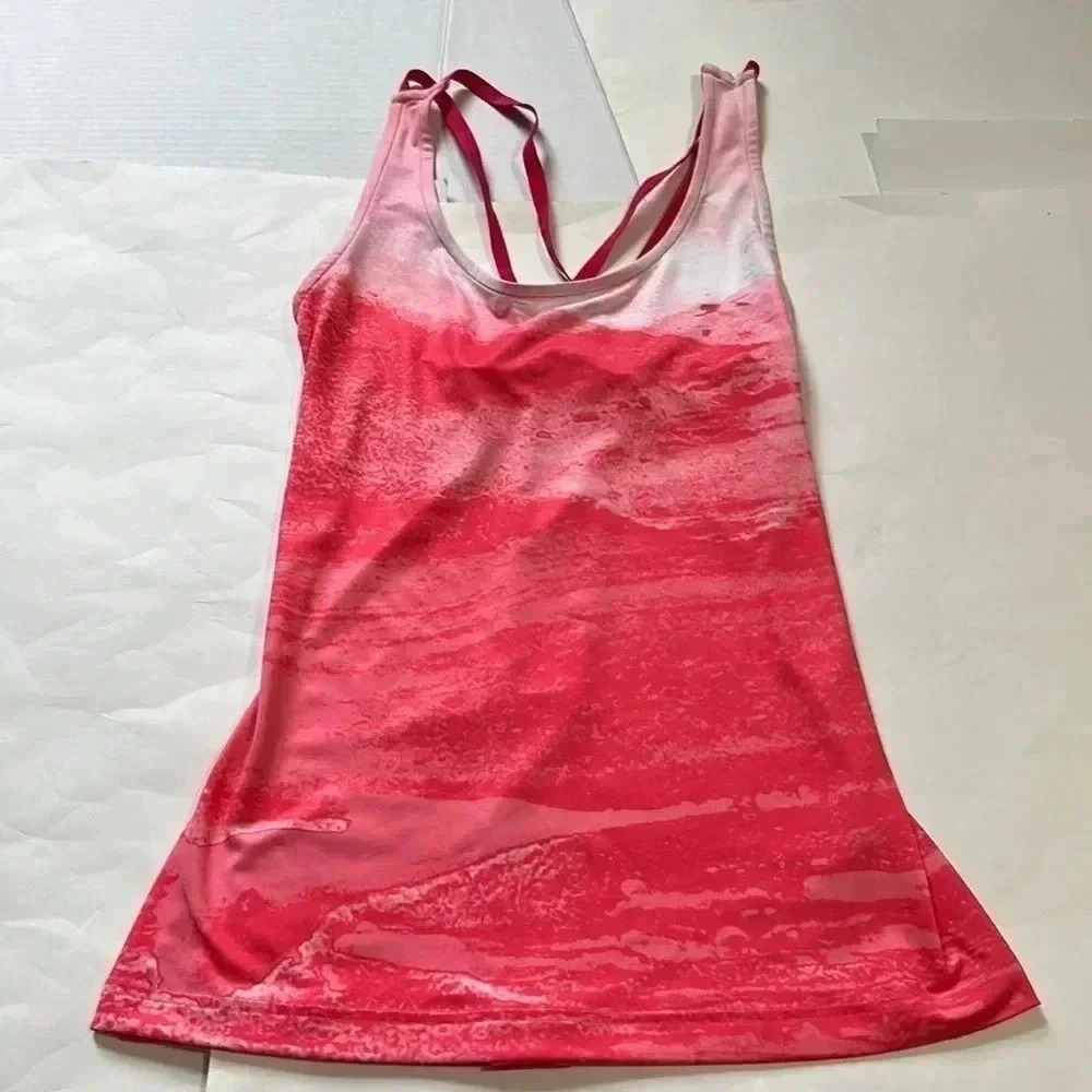 Slazenger tennis tank pink size large cross cross back